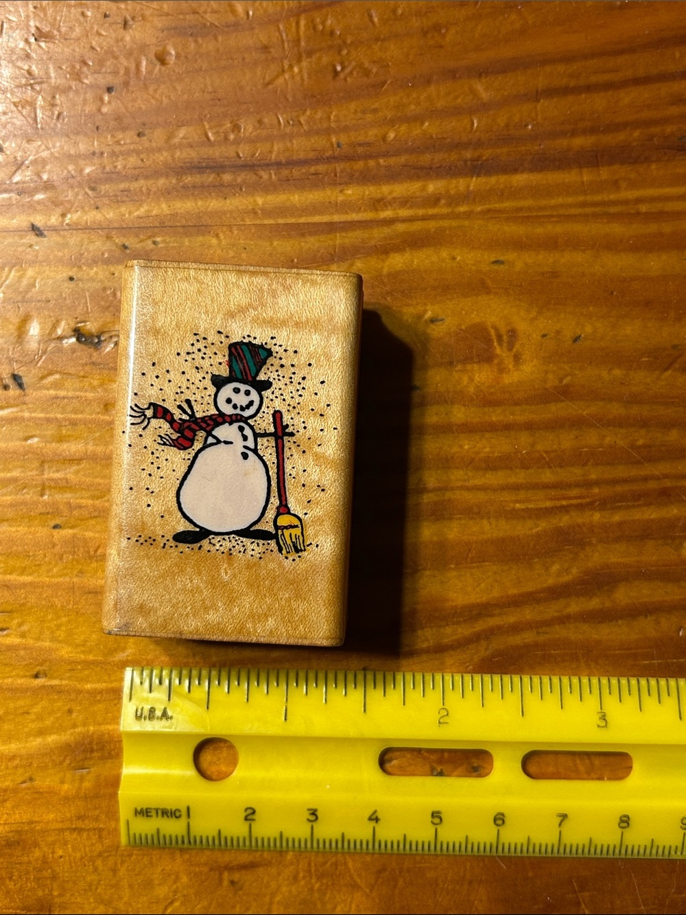 Snowman Rubber Stamp